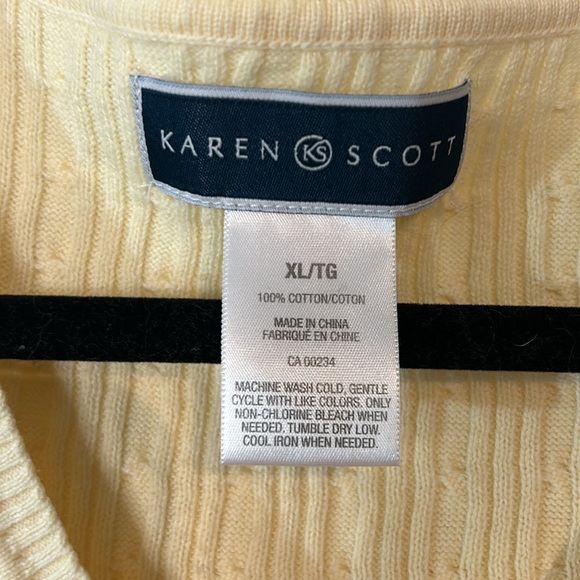 Karen Scott 💯 % cotton Sweater size XL - Picture 2 of 10
